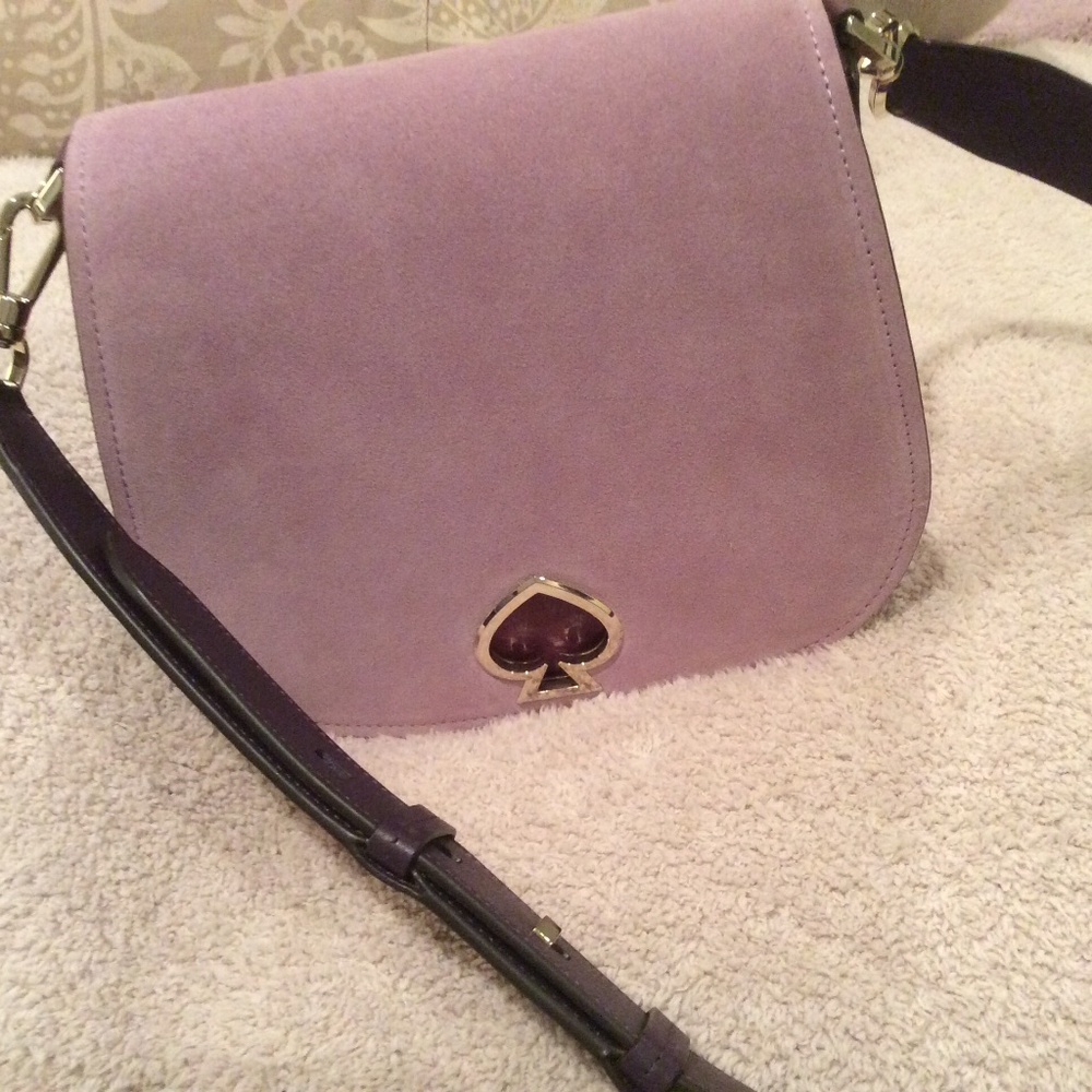 Kate Spade Large Saddle Bag in Orchid